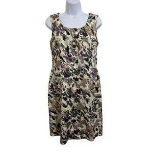 Ann Taylor LOFT Dress Sleeveless Abstract Print Pockets Career Work‎ Formal 6